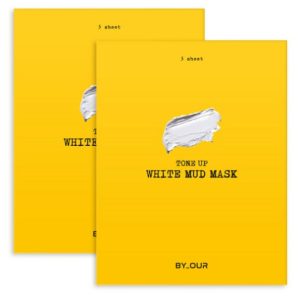 바이아우어 톤업 화이트 머드 마스크, 3매입, 2세트