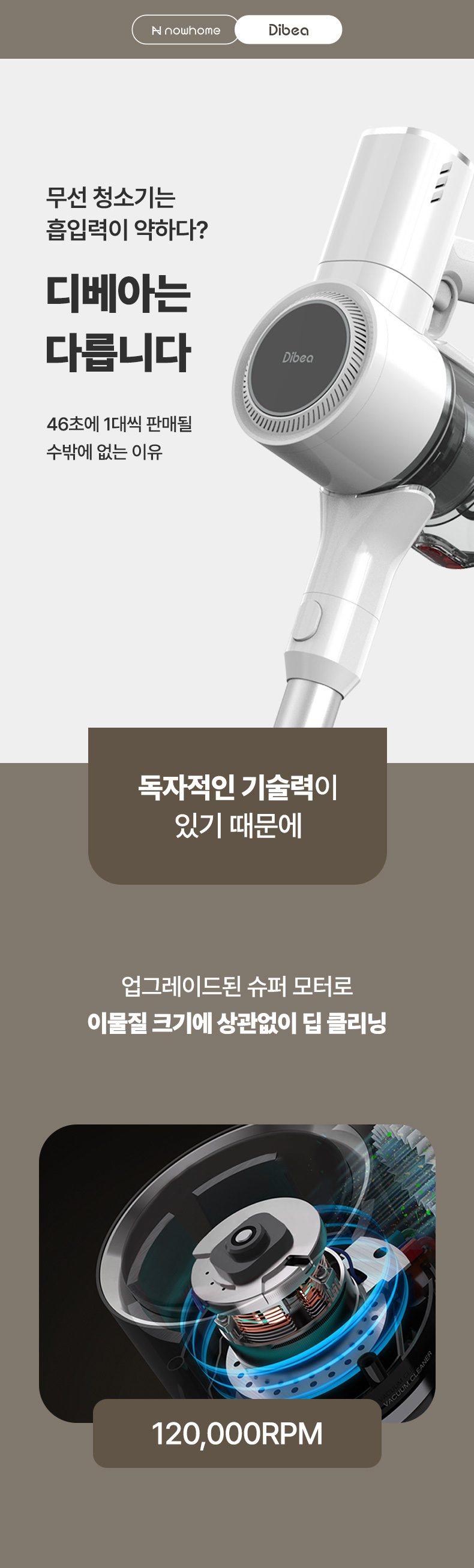 차이슨 무선청소기 ALLNEW22000+ 스노우 화이트 최대 진공도 43000PA UV살균브러쉬 탑재