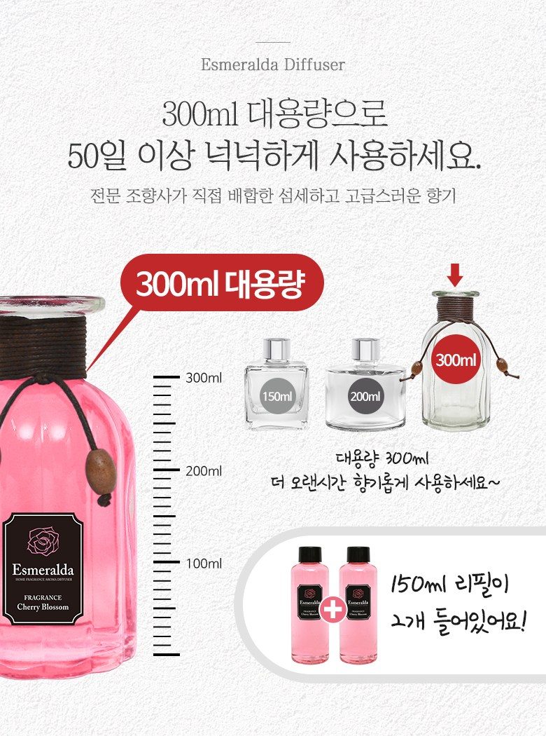 에스메랄다 대용량 디퓨저 300ml 2세트