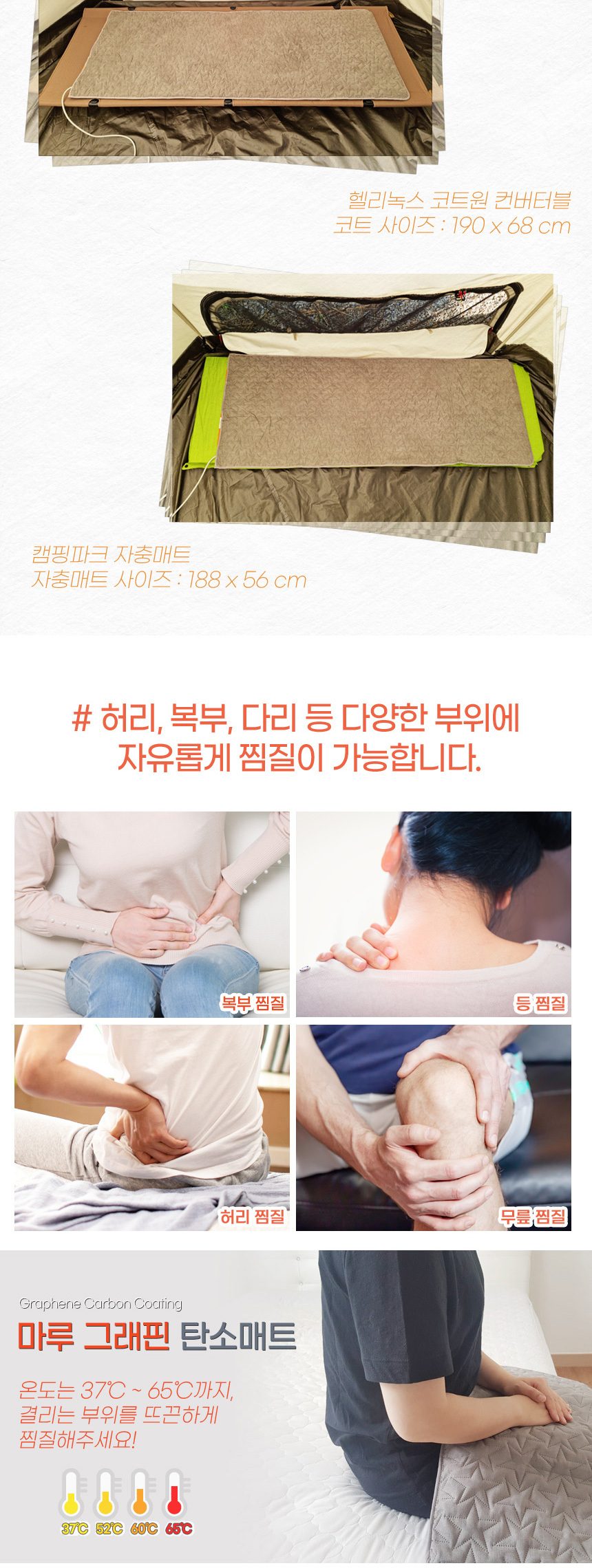 피플스 1인용 탄소매트 PB-55160L 마루 전기장판 전기찜질기 쇼파 온열 캠핑용 매트